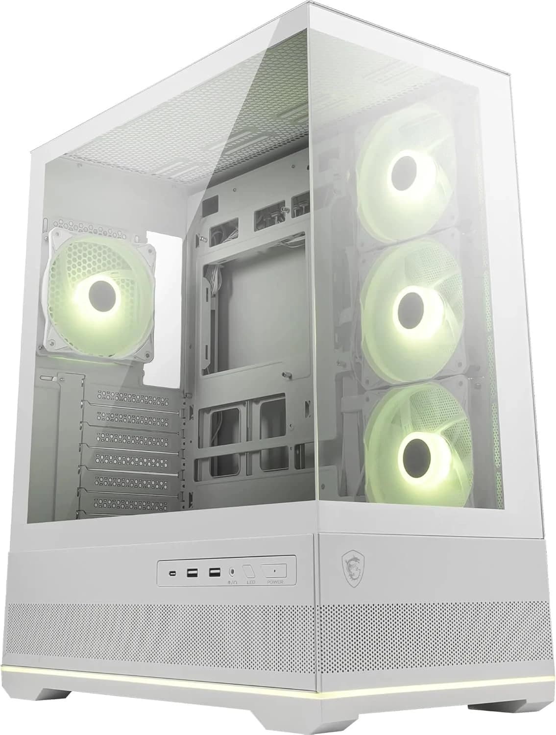 Case CABINET ATX MINI TOWER MSI MAG PANO 110R PZ WHITE 3xUSB 7xslot 4xFan-120mmARGB ATX MICRO-ATX MINI-ATX 420X225X485mm V Fino:31/08