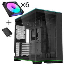 Case Lian Li O11 Dynamic EVO RGB PC-Gehäuse Bundle, Midi-Tower, ARGB, Tempered Glass + 6x UNI FAN SL-INF Reverse Blade Lüfter - schwarz