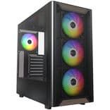 Montech XR Wood PC-Gehäuse, Midi-Tower, ATX, ARGB, Tempered Glass - schwarz
